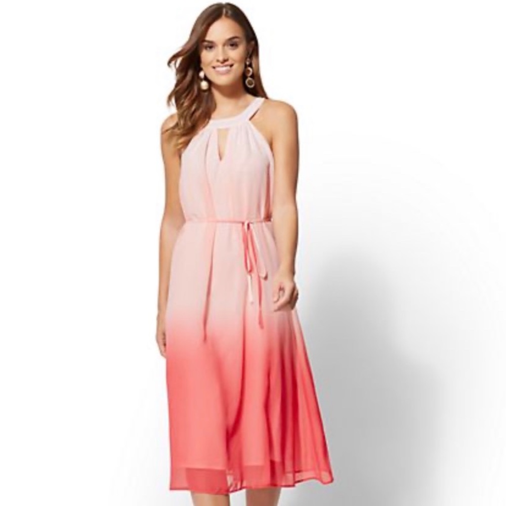Pink Ombré Halter Dress